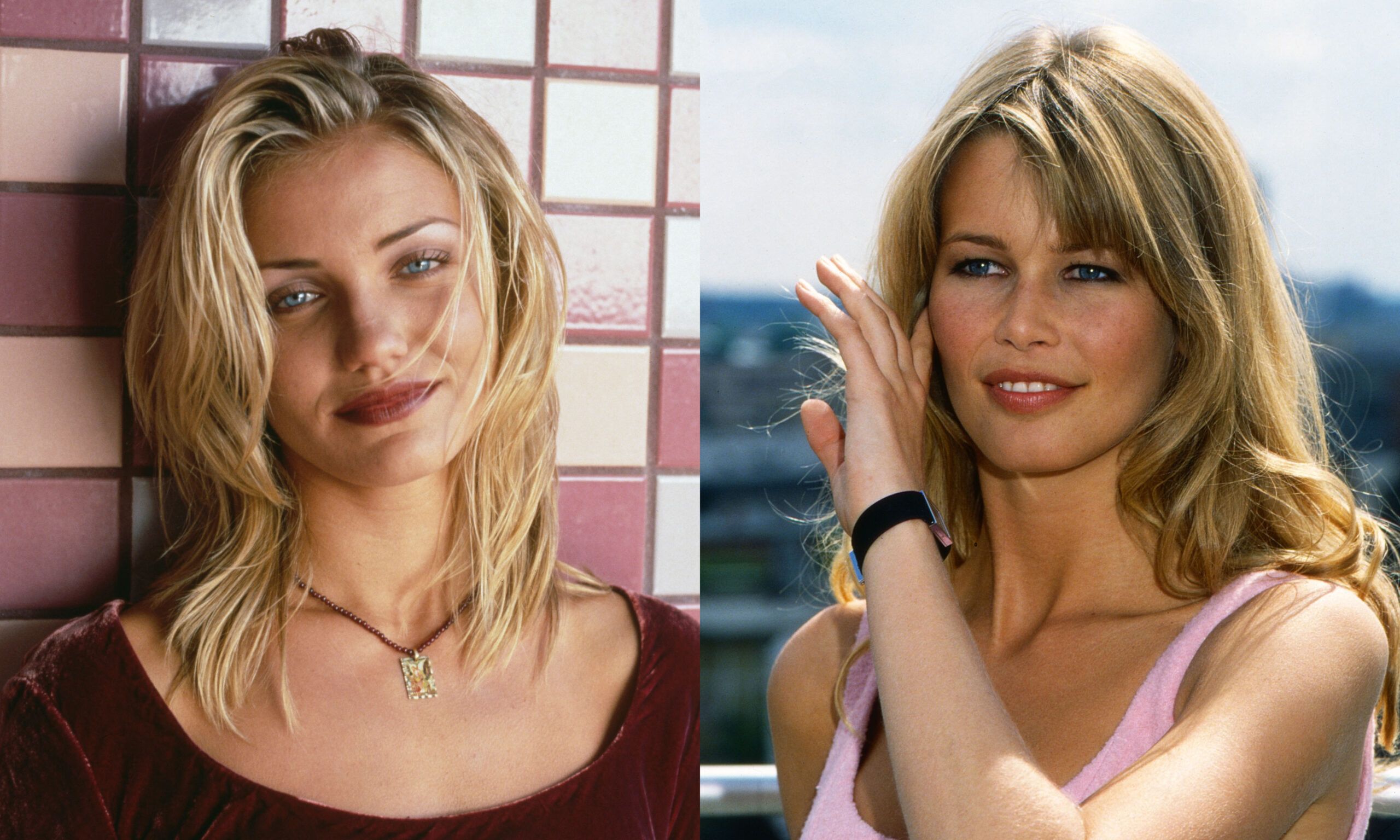 cameron diaz and Claudia Schiffer 1990s