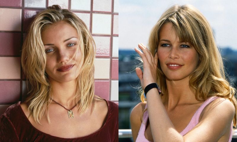 cameron diaz and Claudia Schiffer 1990s