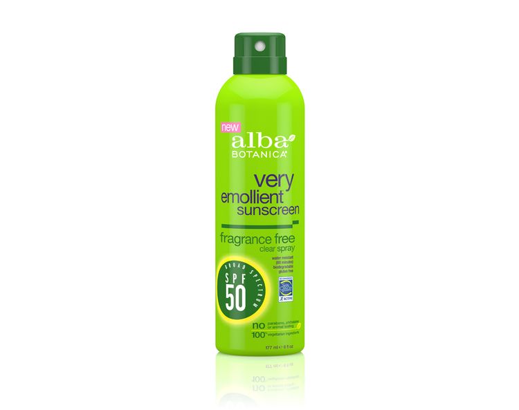 alba botanica Very Emollient Sunscreen Fragrance Free Clear Spray SPF 50