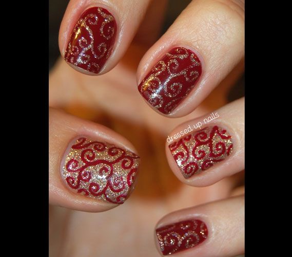 Red and Gold Scrolls