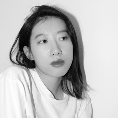 black and white portrait of Asian woman