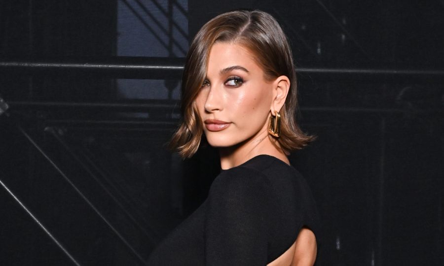 Hailey Bieber attends the Saint Laurent Womenswear Spring/Summer 2024 show as part of Paris Fashion Week on September 26, 2023 in Paris, France.