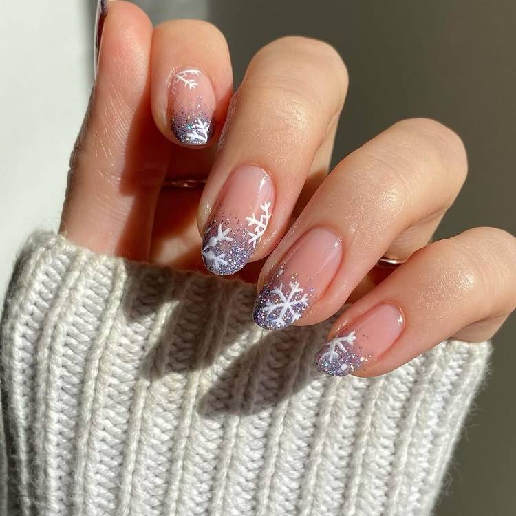Snow-covered tips