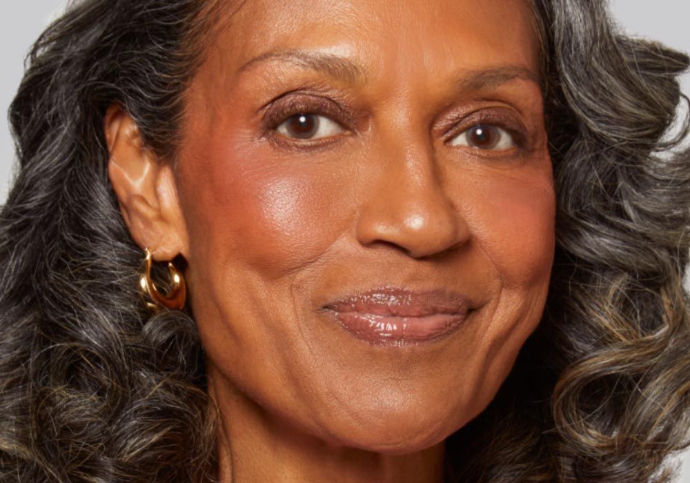 mature woman with pretty makeup