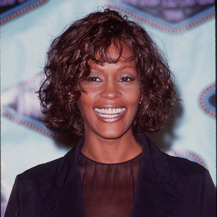 whitney houston curly shag