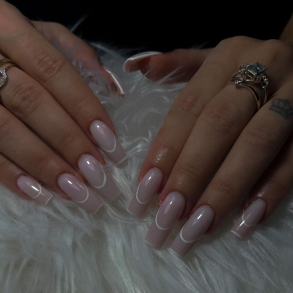 Perfectly pink invisible French manicure