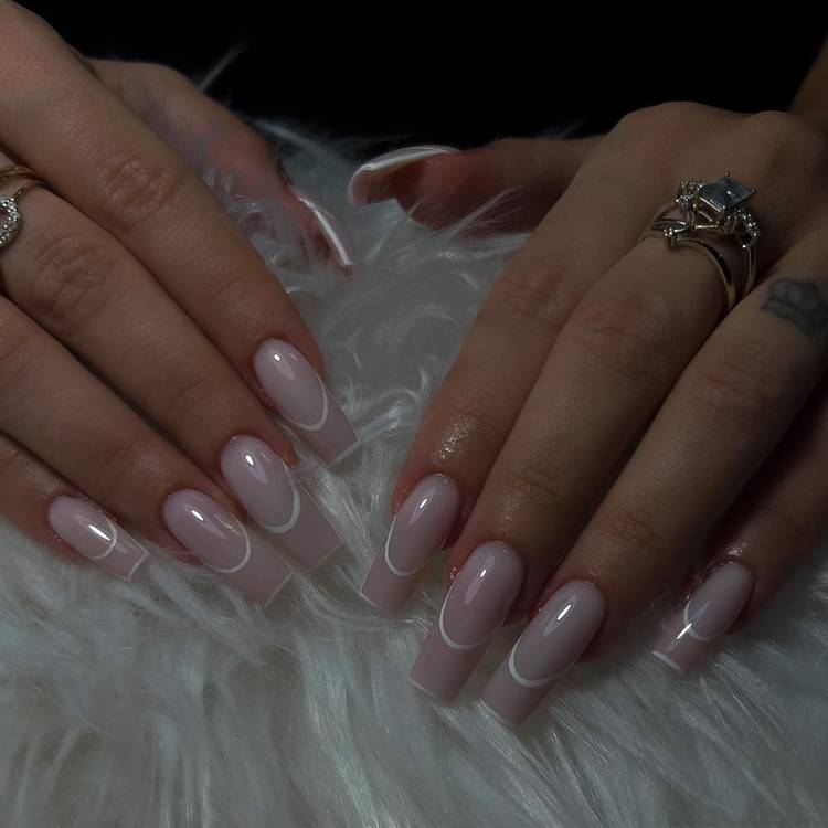 Perfectly pink invisible French manicure
