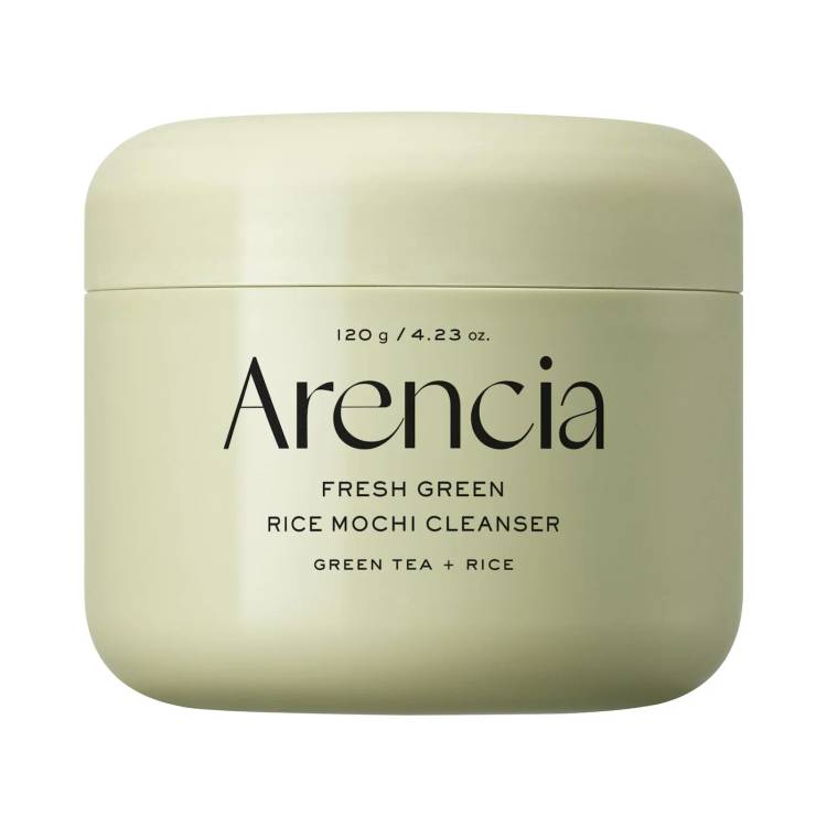 Arencia Fresh Green Rice Mochi Foaming Cleanser with Green Tea and Tea Tree for Acne-Prone Skin