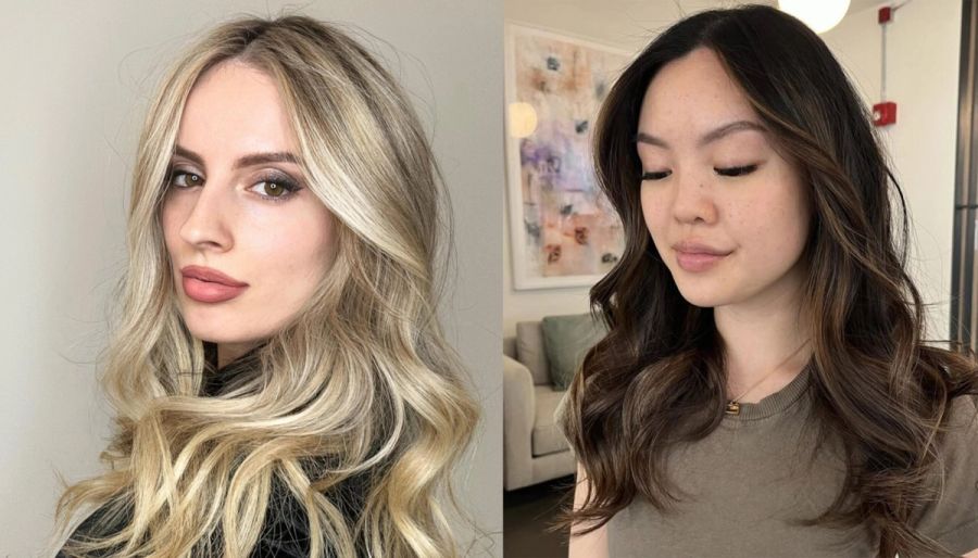 face-framing balayage