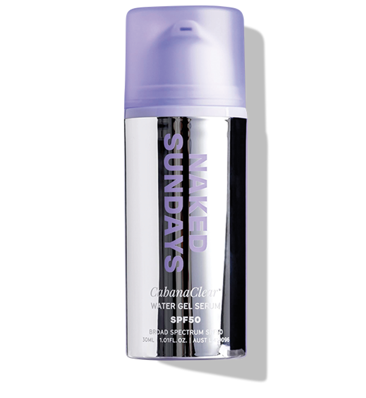 Naked Sundays CabanaClear Water Gel Serum SPF50 ($25)
