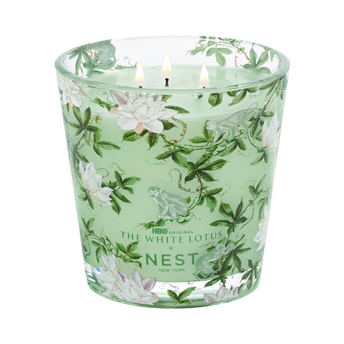 The White Lotus and NEST Cucumber and White Sage candle