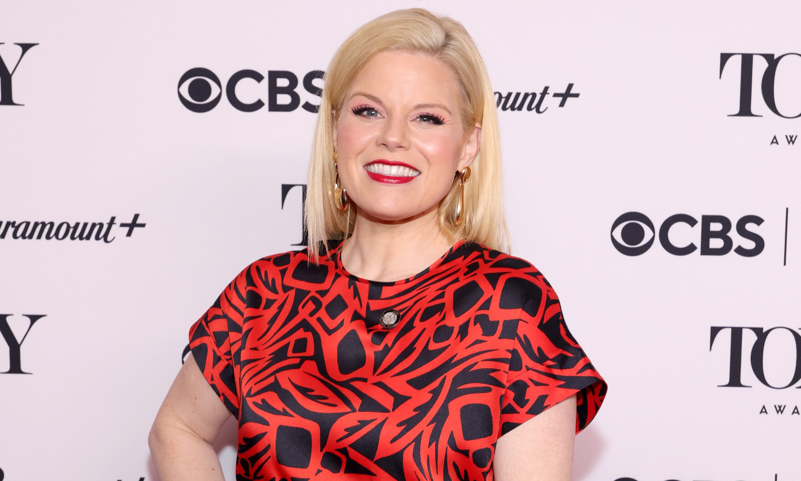 NEW YORK, NEW YORK - MAY 08: Megan Hilty attends the 78th Annual Tony Awards Meet The Nominees Press Event at Sofitel New York on May 08, 2025 in New York City.