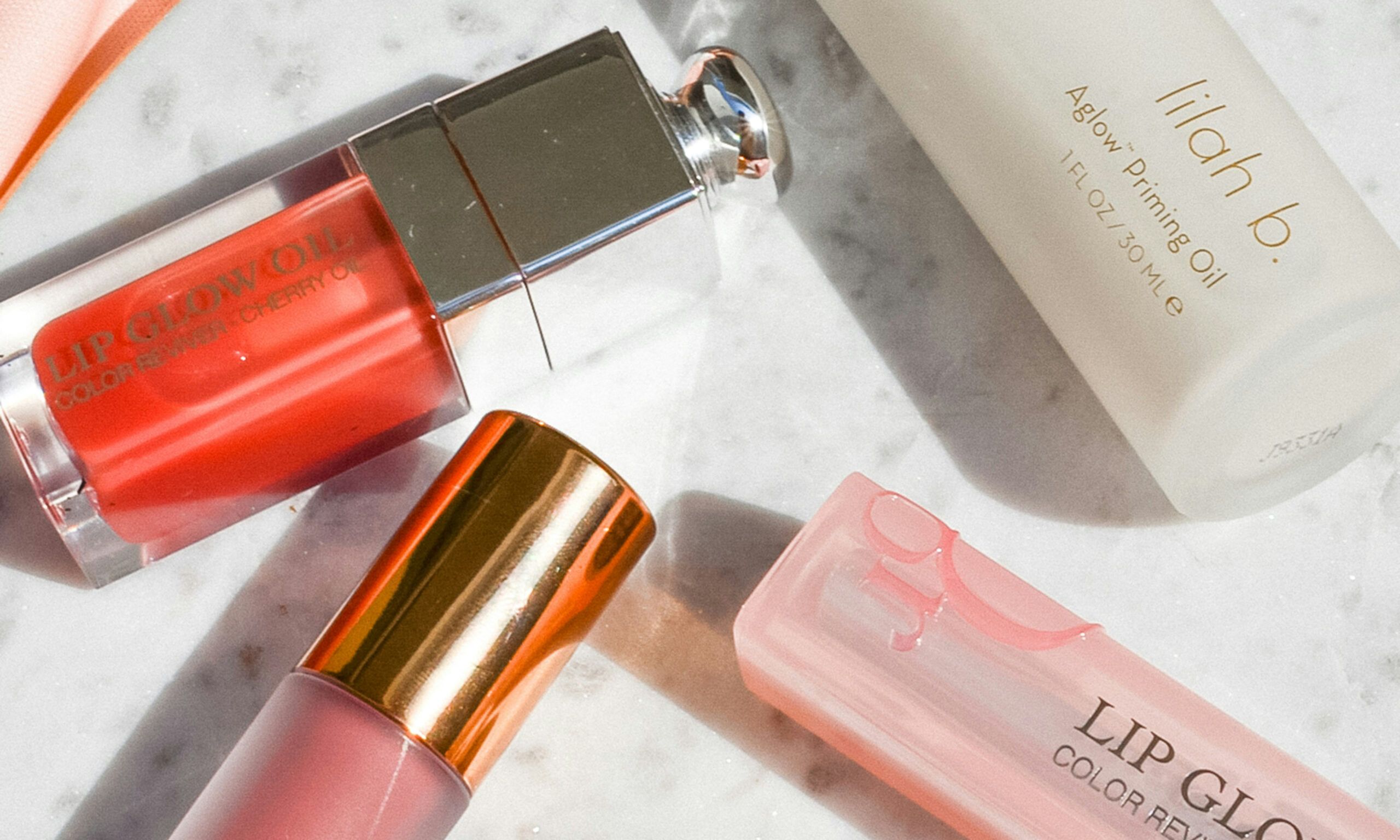 various lip oils and blams