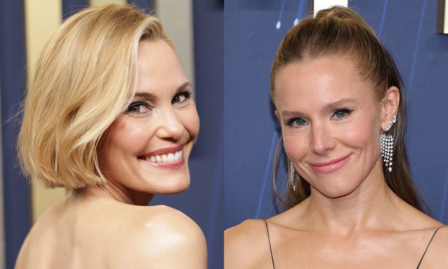 Leslie Bibb and Kristen Bell at the 2025 emmy awards