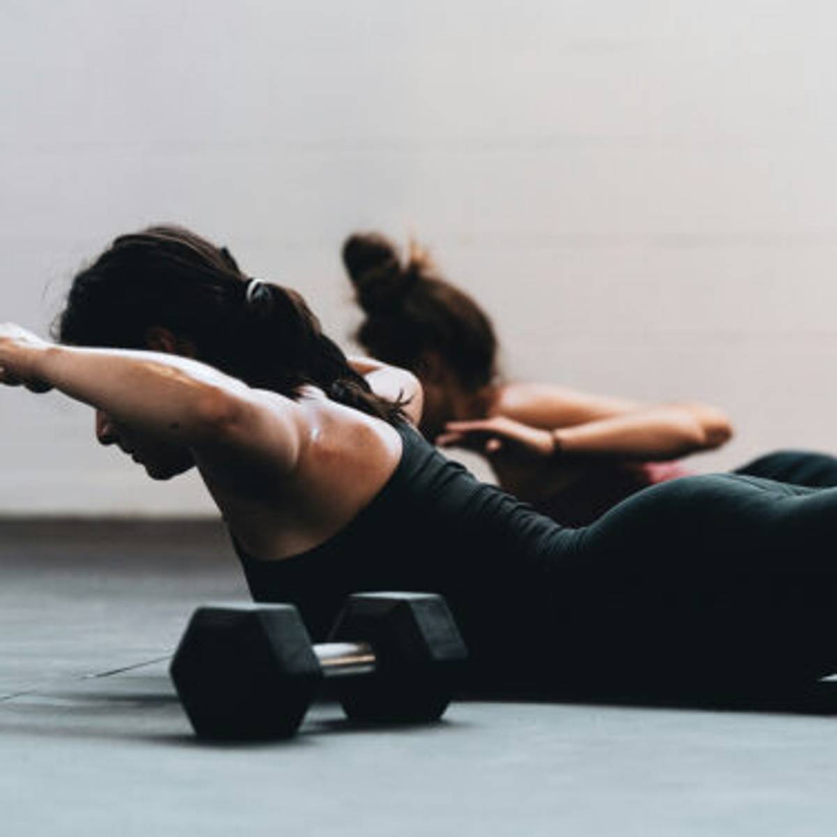 woman working out with weights