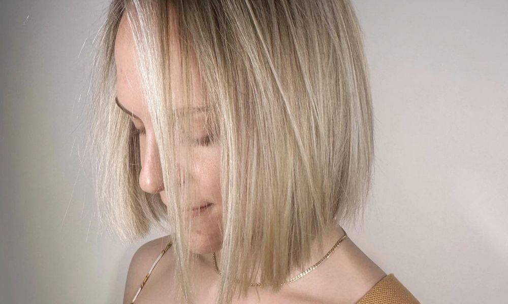 A-line blonde bob