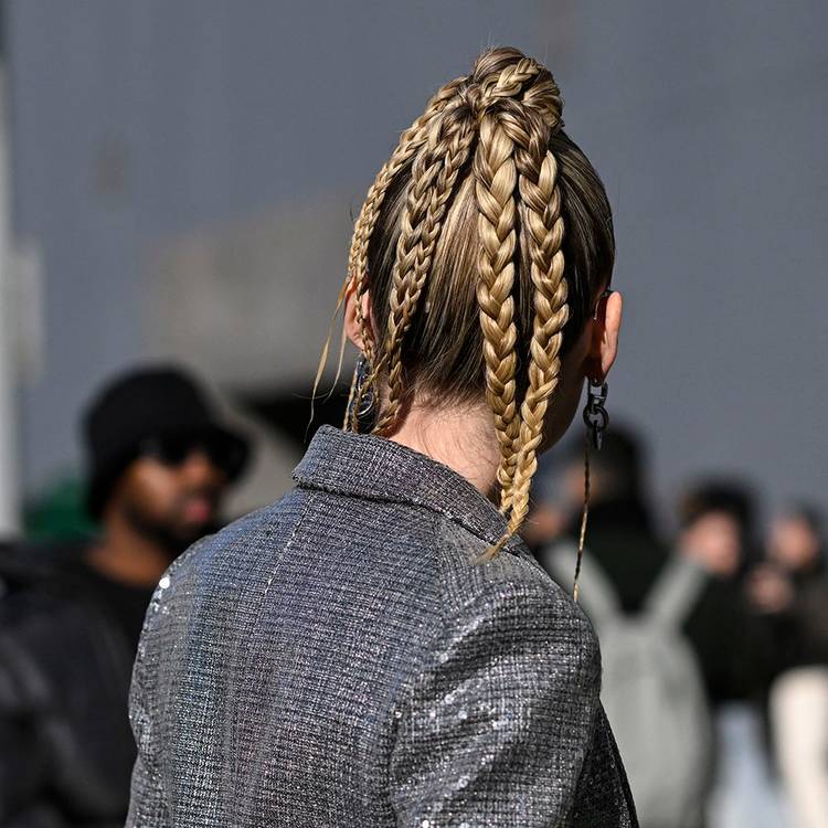 multi-braid ponytail