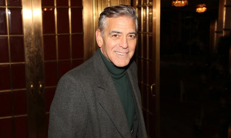 George Clooney attends a press event announcing the complete Broadway cast of "Good Night, And Good Luck" at The Wintergarden Theatre on February 6, 2025 in New York City.