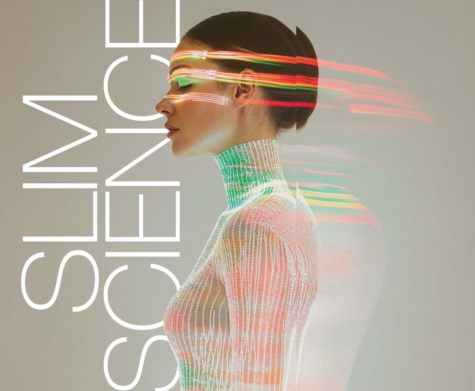 EDITORIAL STYLE PHOTO OF A WOMAN WITH A SUBTLE COLORFUL LIGHTS ACROSS HER ENTIRE BODY