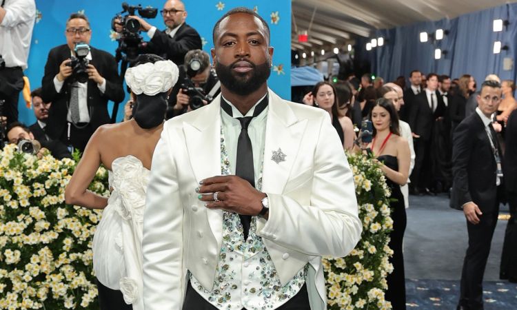 Dwyane Wade attends the 2025 Met Gala Celebrating "Superfine: Tailoring Black Style" at Metropolitan Museum of Art on May 05, 2025 in New York City.