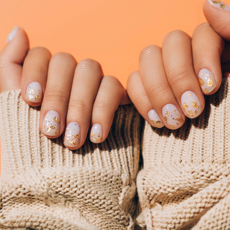 Ombré Glitter or Gold Flakes