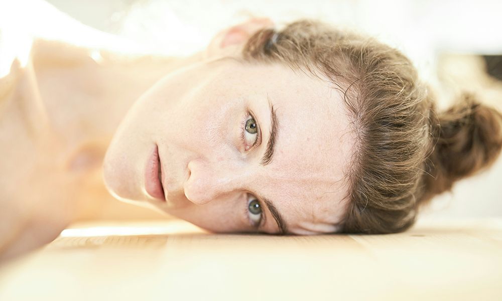 woman with bare skin