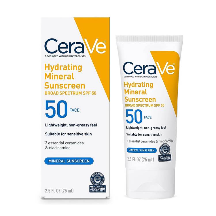 CeraVe Hydrating Mineral Sunscreen SPF 30 ($15)