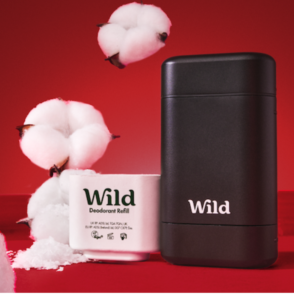 Wild Cosmetics Refillable Black Case with Fresh Cotton & Sea Salt