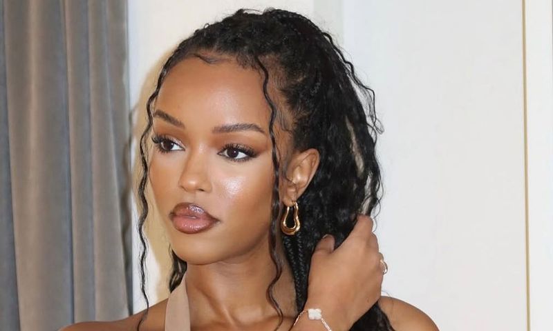 woman wearing a ponytail protective hairstyle