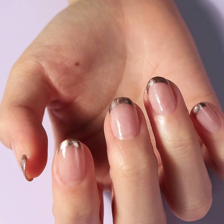 Metallic French Manicure
