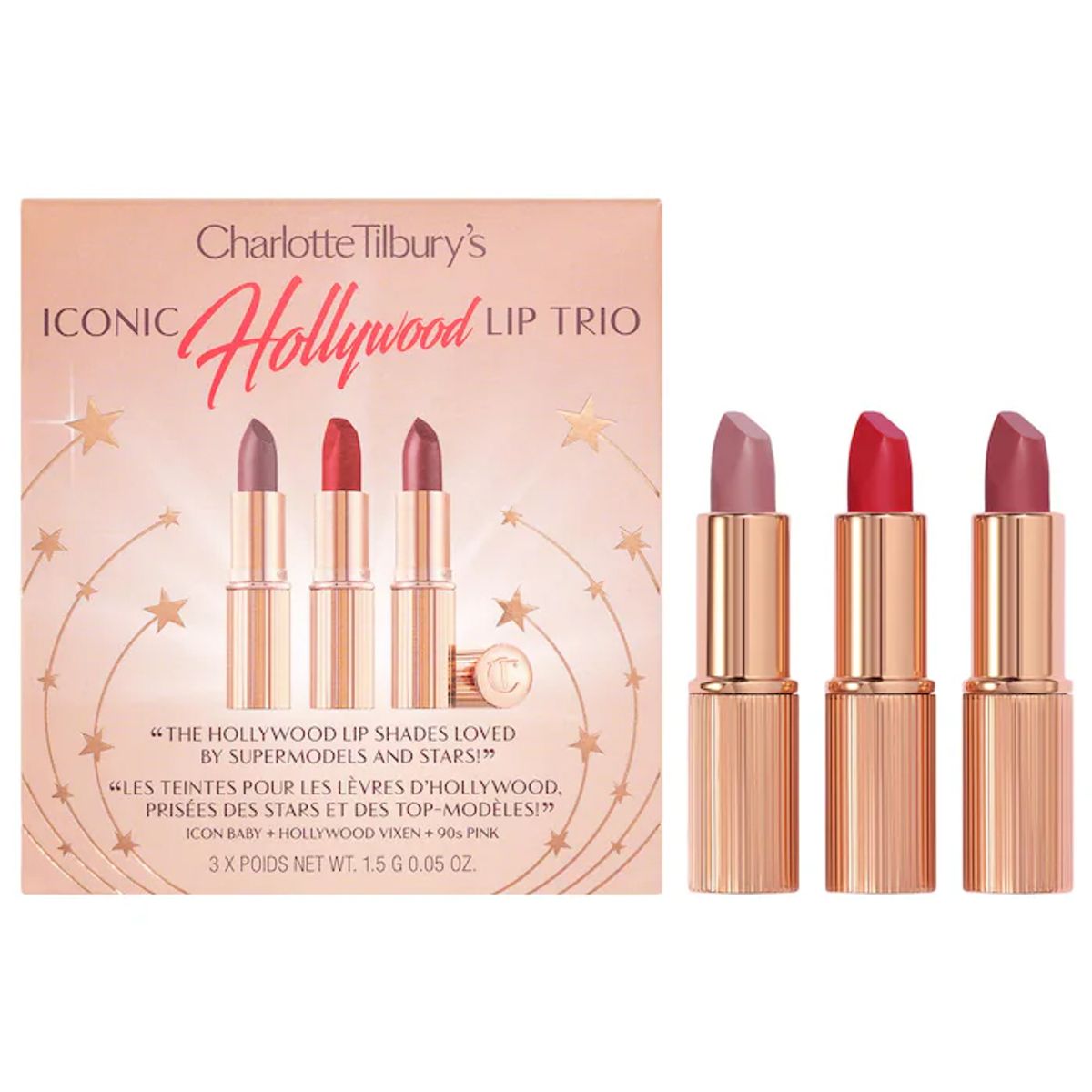 Charlotte Tilbury Iconic Hollywood Lipstick Trio