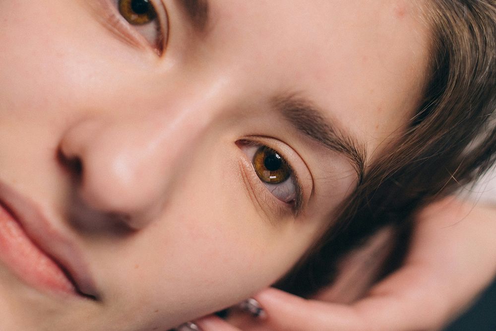 woman's face up close