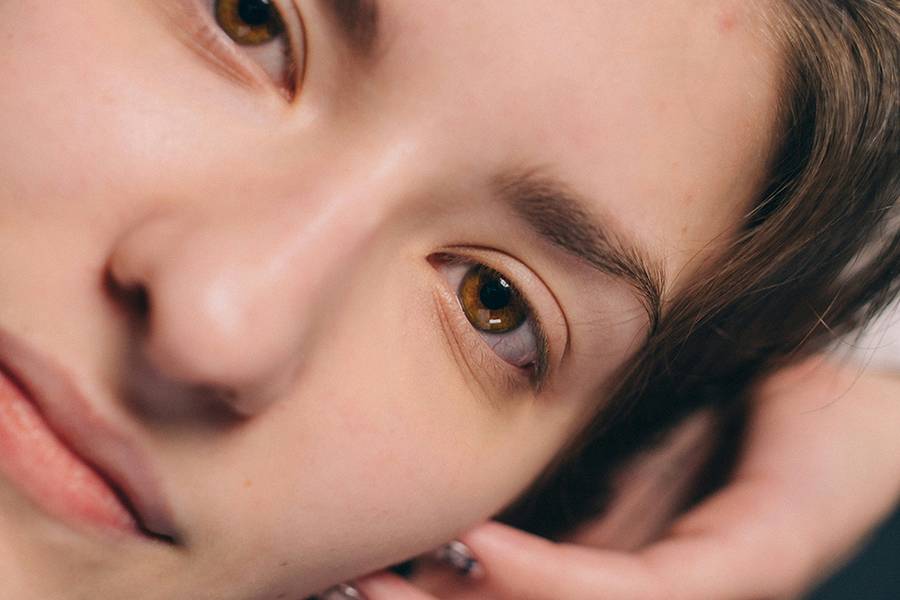 woman's face up close