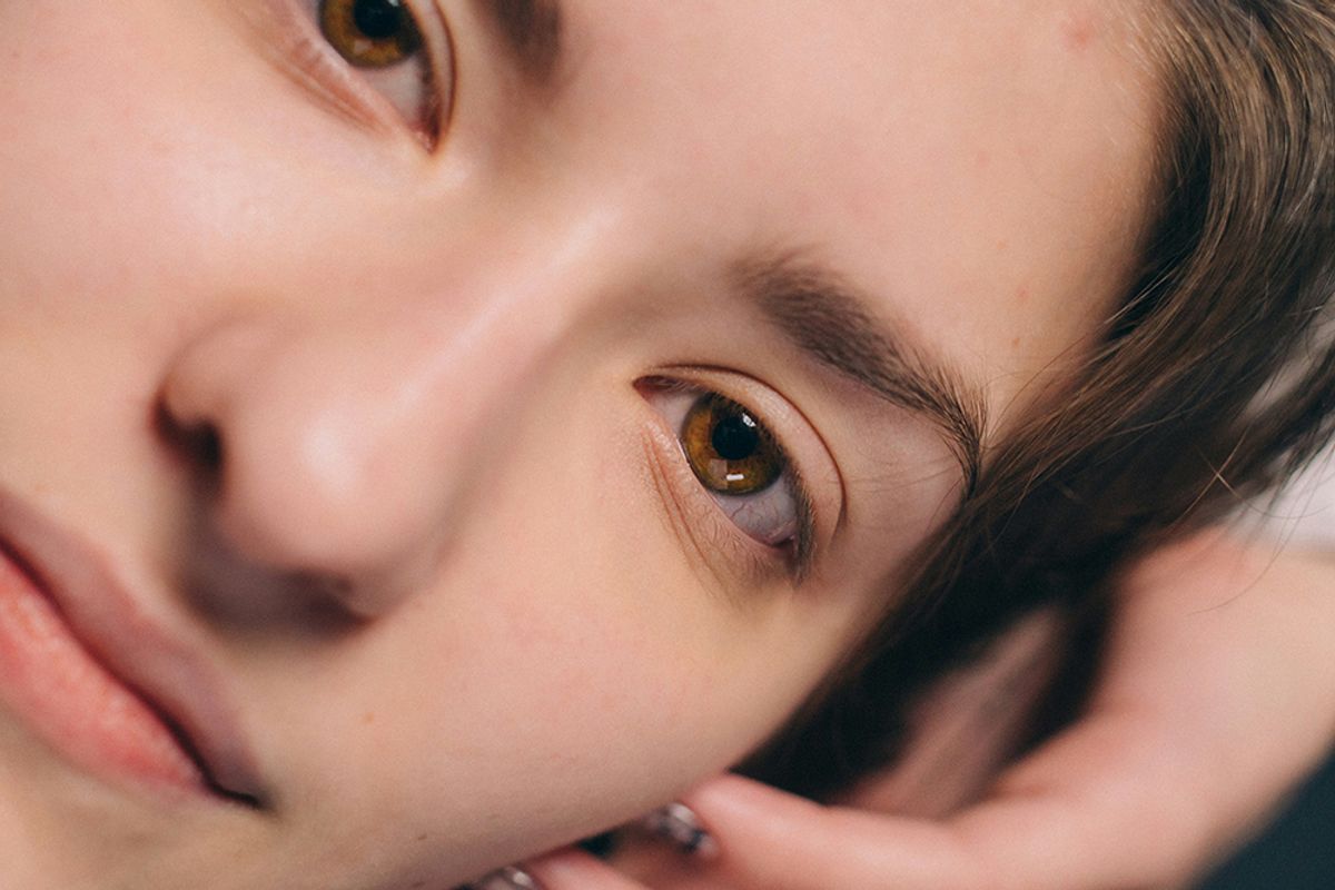 woman's face up close