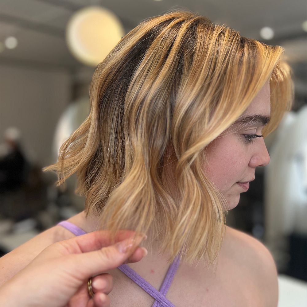 balayage on short hair