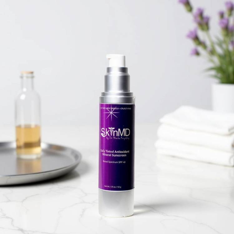 SkinMD's Tinted Mineral Sunscreen SPF 40 ($103)