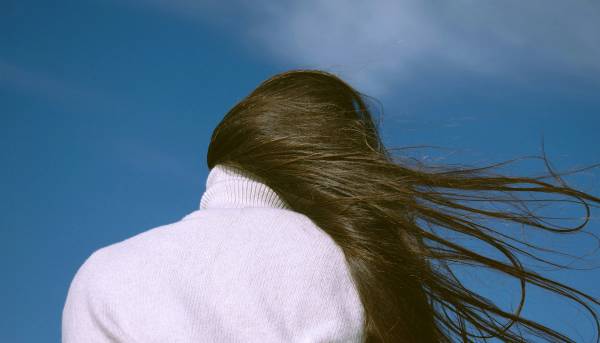 woman's hair in the wind