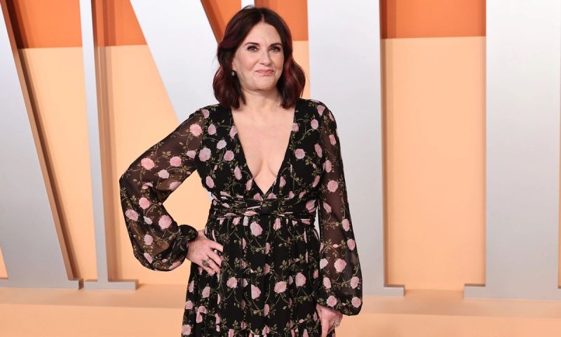Megan Mullally attends the 2025 Vanity Fair Oscar Party Hosted By Radhika Jones at Wallis Annenberg Center for the Performing Arts on March 02, 2025 in Beverly Hills, California.