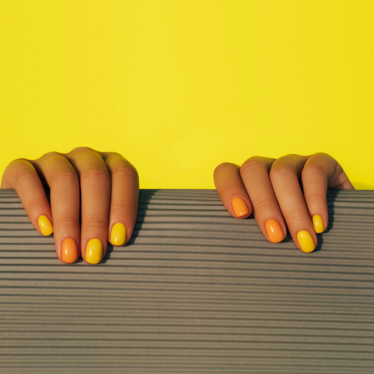 Asymmetrical Accent Nails