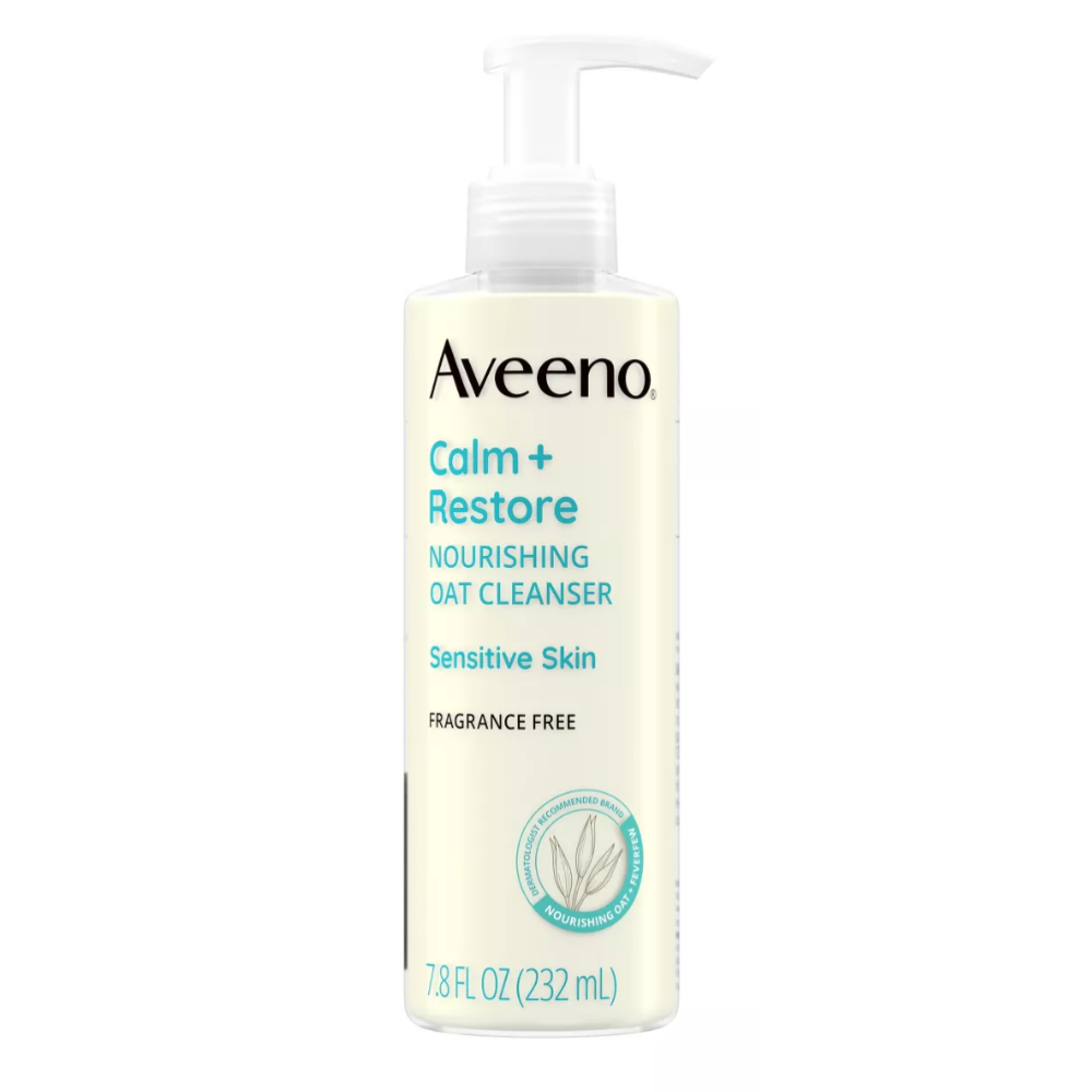 Aveeno Calm + Restore Facial Cleanser for Sensitive Skin ($15)