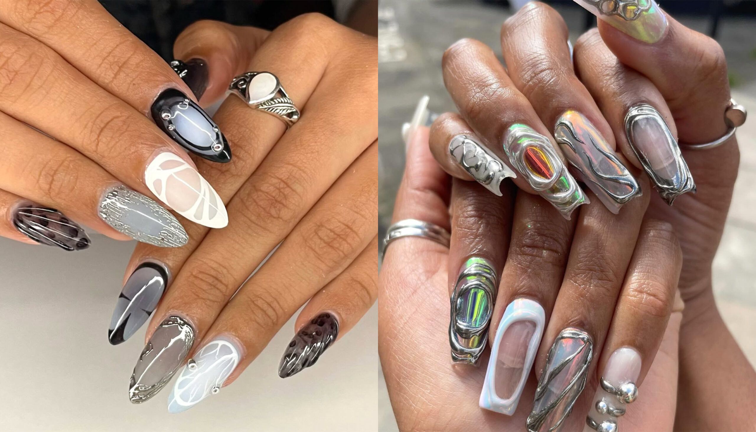 futuristic nails