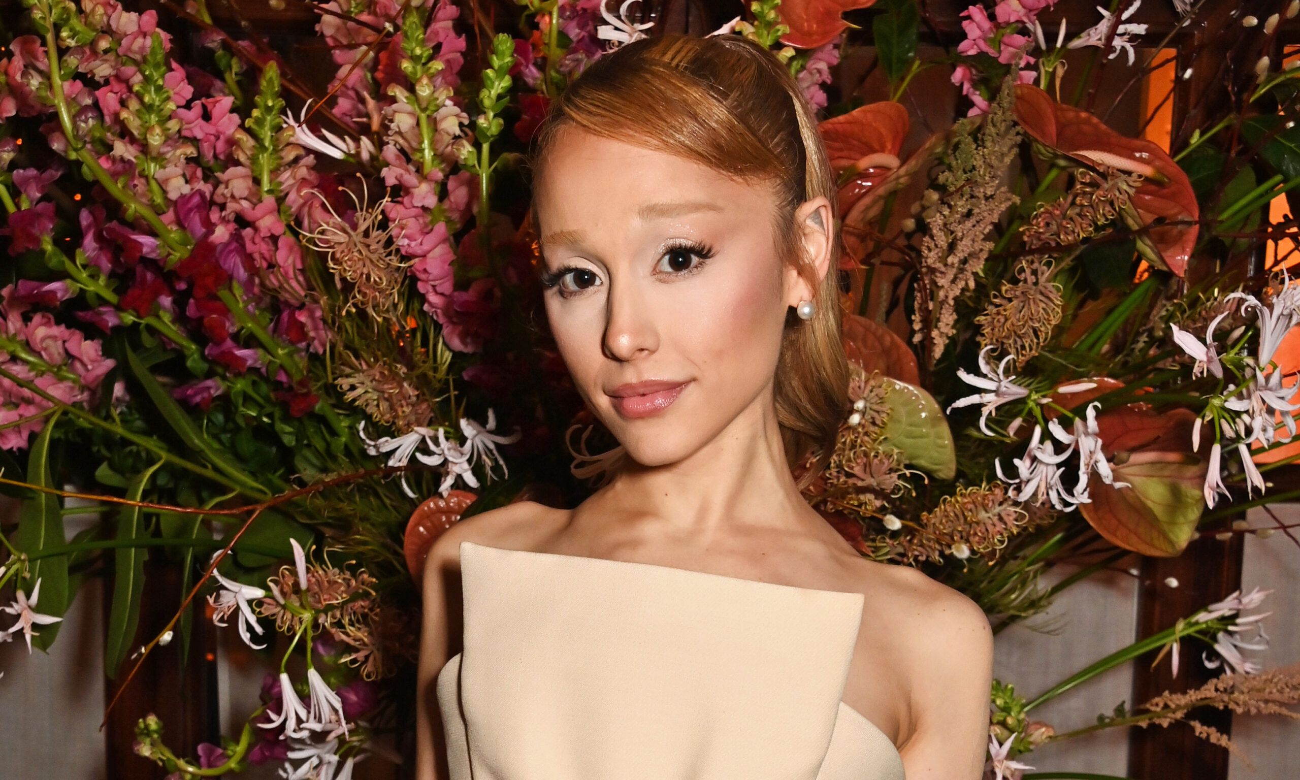 Ariana Grande attends a lunch reception with special guests Cynthia Erivo and Ariana Grande on January 22, 2025 in London, England.