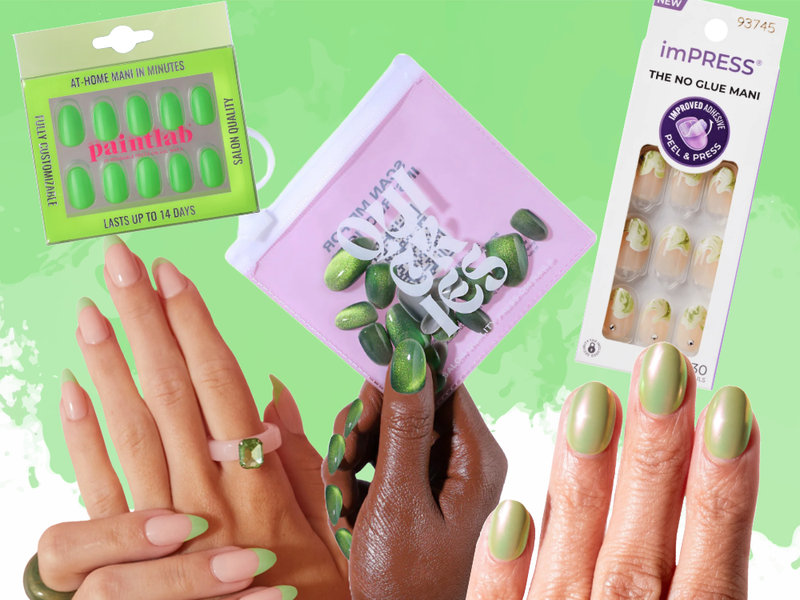 green press ons