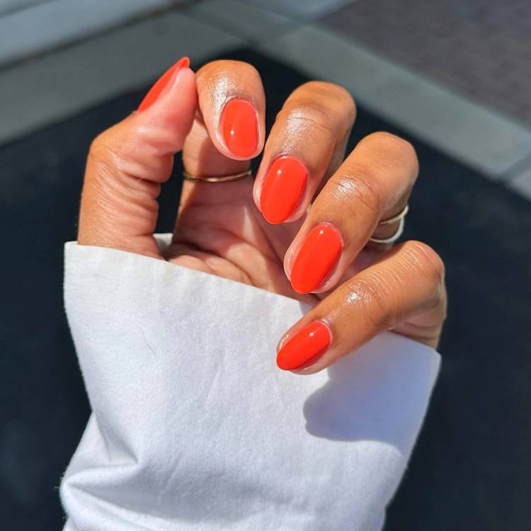golden orange nails