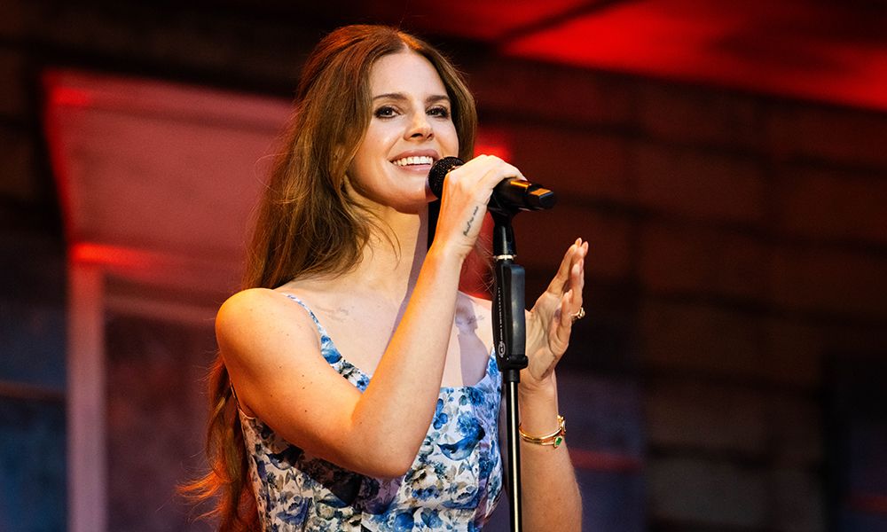 CARDIFF, WALES - JUNE 23: (EXCLUSIVE COVERAGE) Lana Del Rey performs live on stage at Principality Stadium on June 23, 2025 in Cardiff, Wales.