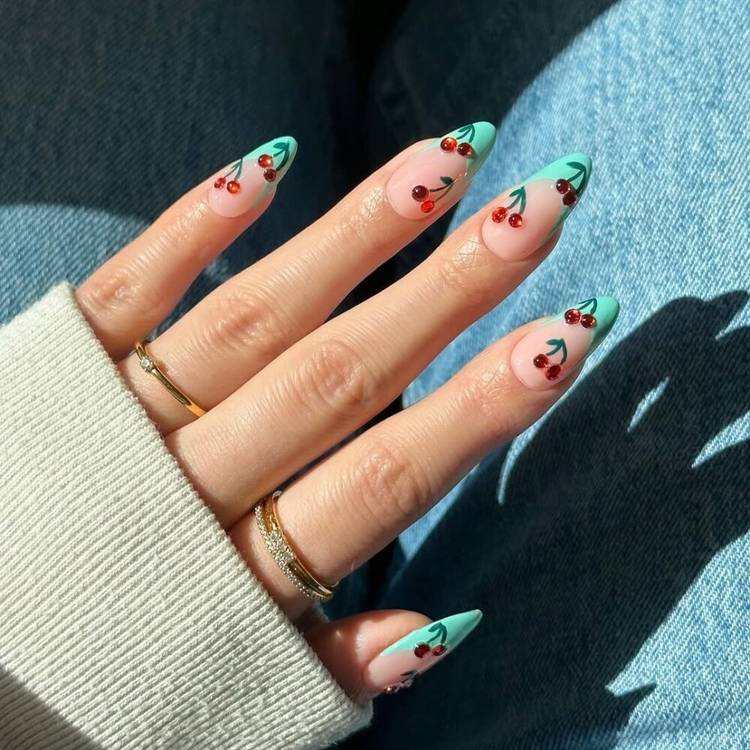 3D Cherries and French Tips
