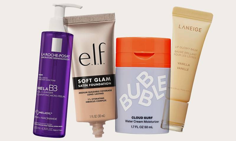 assorted beauty products