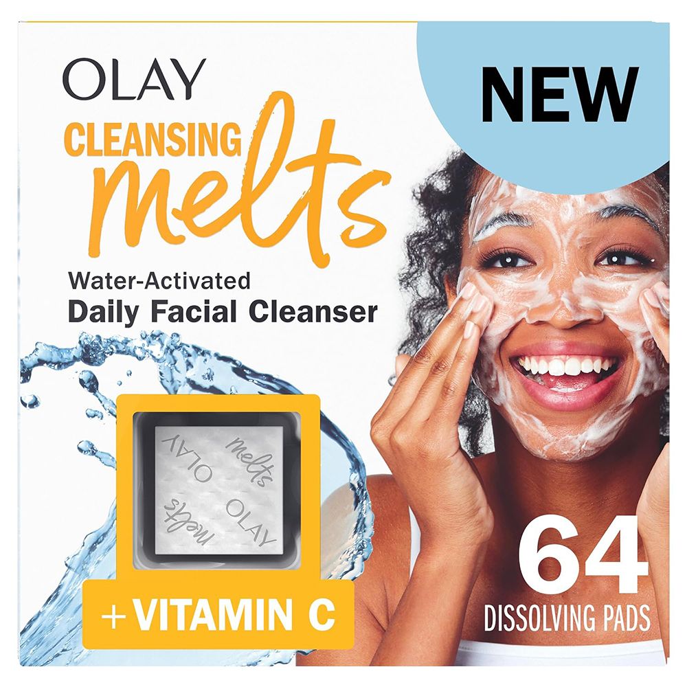 Olay Cleansing Melts + Vitamin C Face Cleanser ($19 for 64 count)