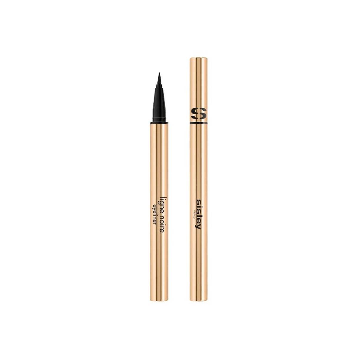 Black eyeliner in a yellow container