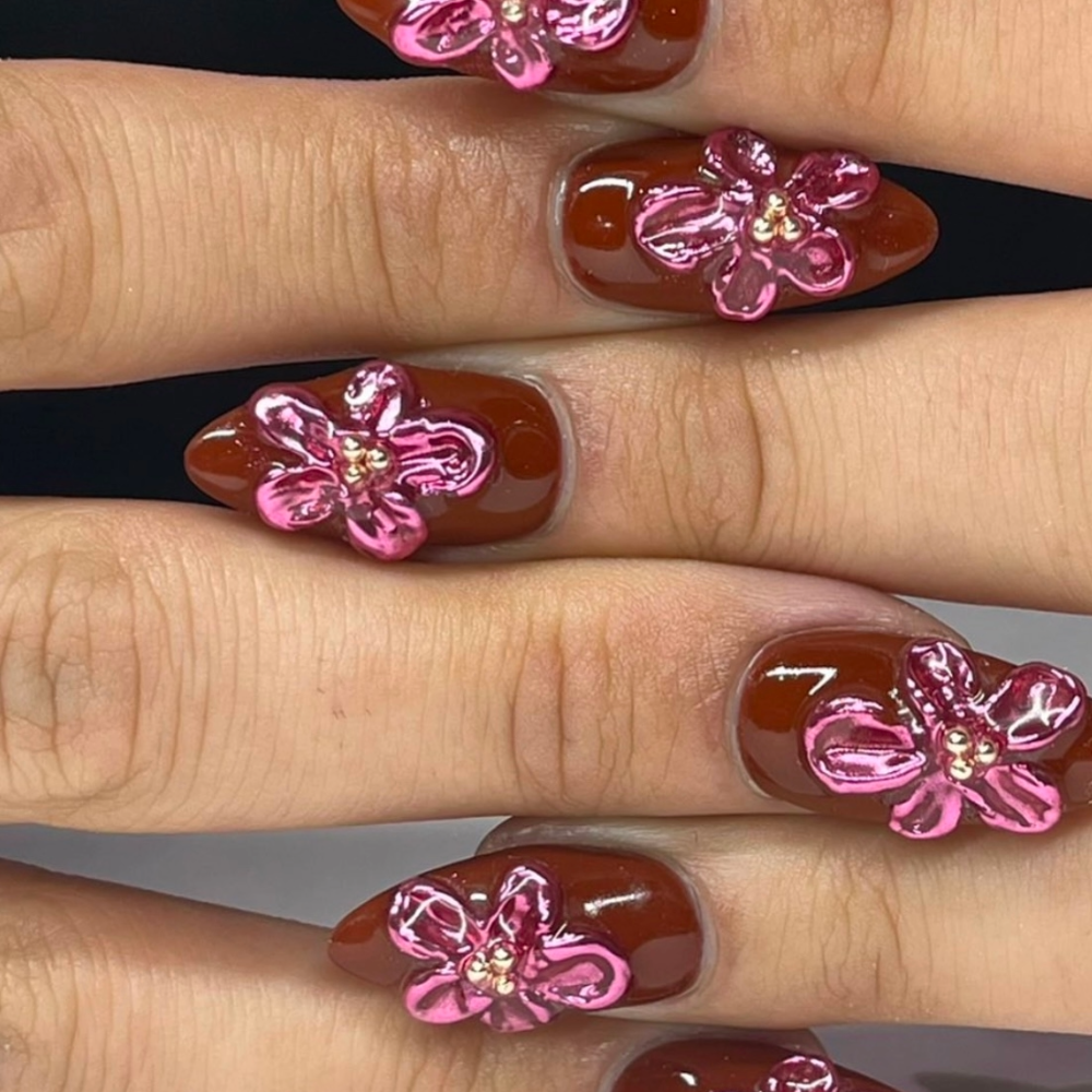 Pink Chrome Flowers